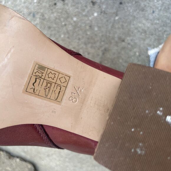 Madewell Reagan Chelsea Boots Womens 8.5 M Red Leather Ankle Booties Casual - Picture 6 of 7